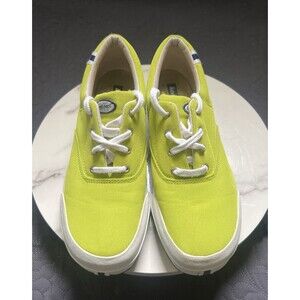 Vintage Kedsport Aviator Lime Green Canvas Sneaker Shoes SZ 10 Athleisure Sports